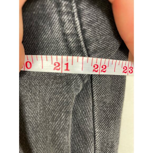 Forever 21 Womens Black Distressed button front Jean jacket size small - Picture 3 of 5